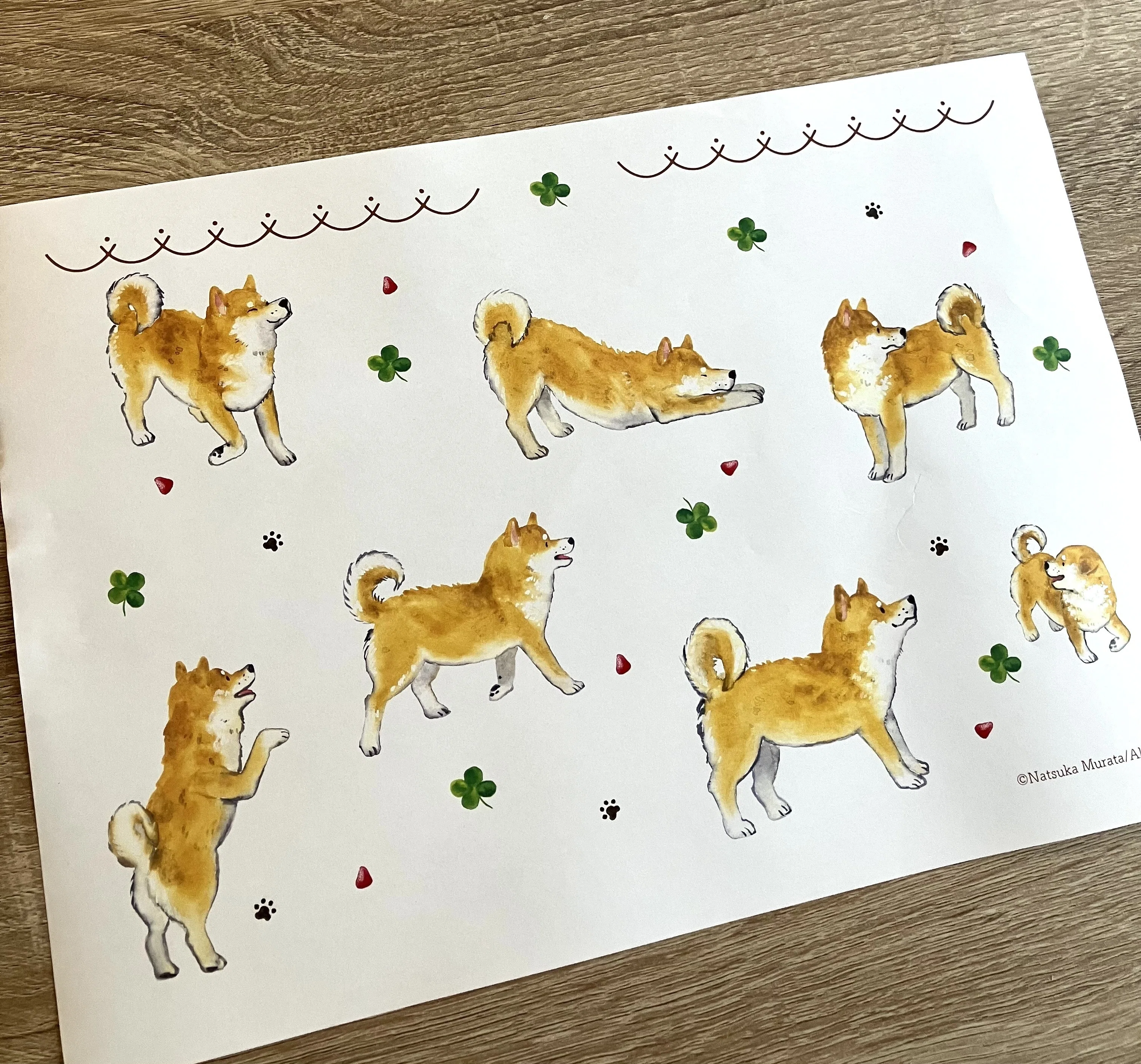 いぬのキャンバス原画 村田夏佳 『おいしいおいしいかくれんぼ』『ふわふわどうぶつ