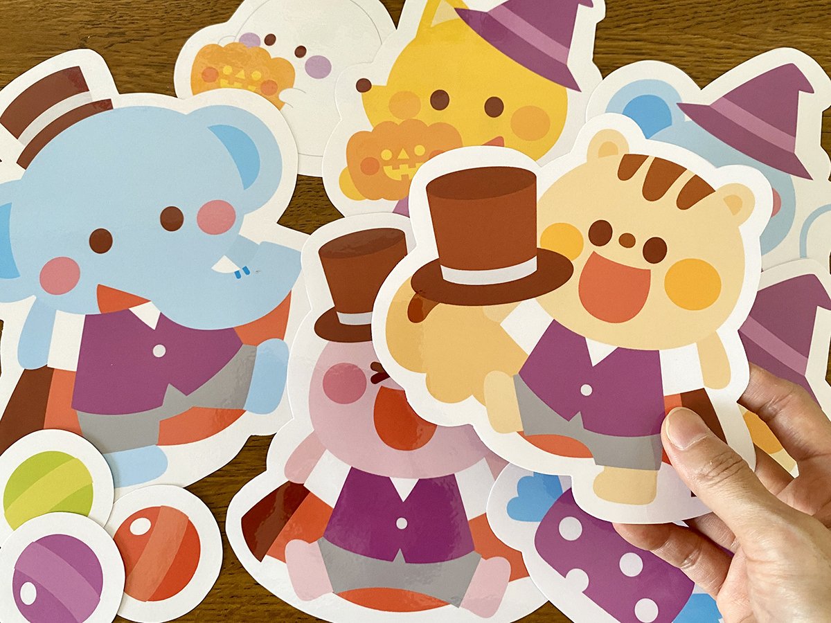 壁面飾り】ハロウィンの動物たち | 秋の壁面｜イシグロフミカ