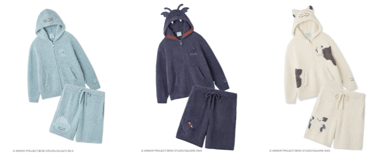 M-L ジェラピケ ドラクエ ジェラートモーモンパーカ＆ハーフパンツセット ドラゴンクエスト】【ユニセックス】ジェラートモーモンパーカ＆ハーフ