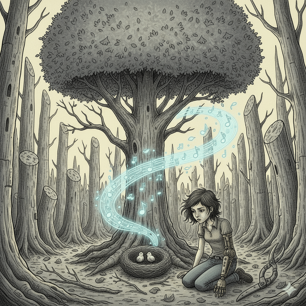 化石の森の機械仕掛けの少女と年輪の囁き』(The Girl with the