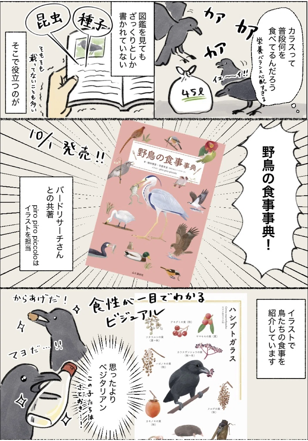 野鳥の「食事」を紹介する本が出ました｜ヤマケイの本
