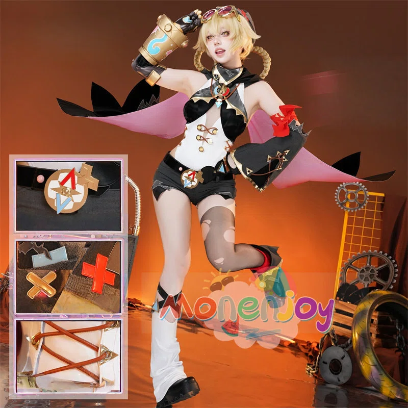 Monenjoy 原神 ヤフォダ コスプレ 金属製神の目 ナド・クライ編 風元素