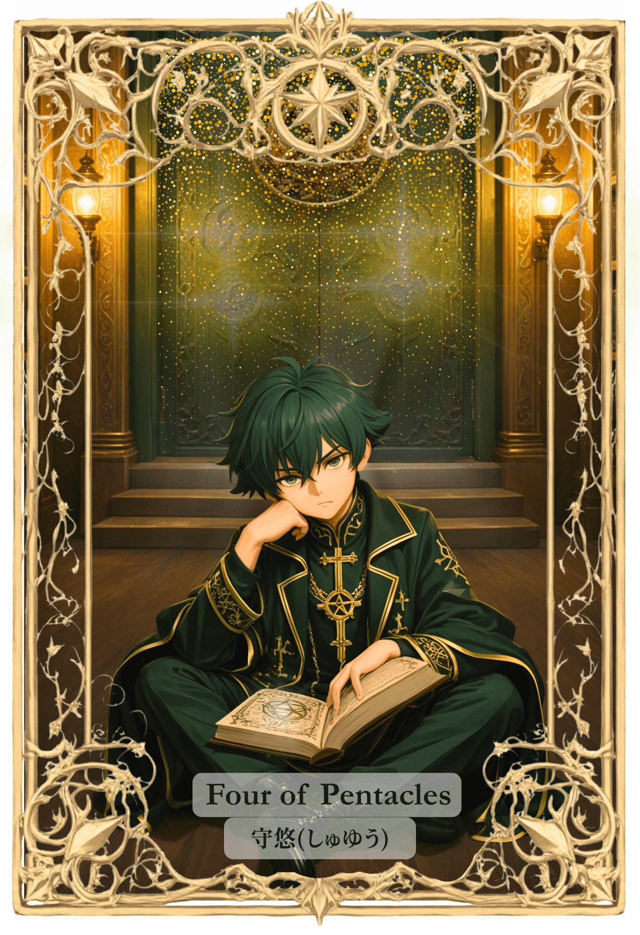 🌿 ペンタクルの4 / Four of Pentacles 🌿/タロットカード|Miaru 🌿 ペンタクルの4 / Four of Pentacles 🌿/タロットカード|Miaru