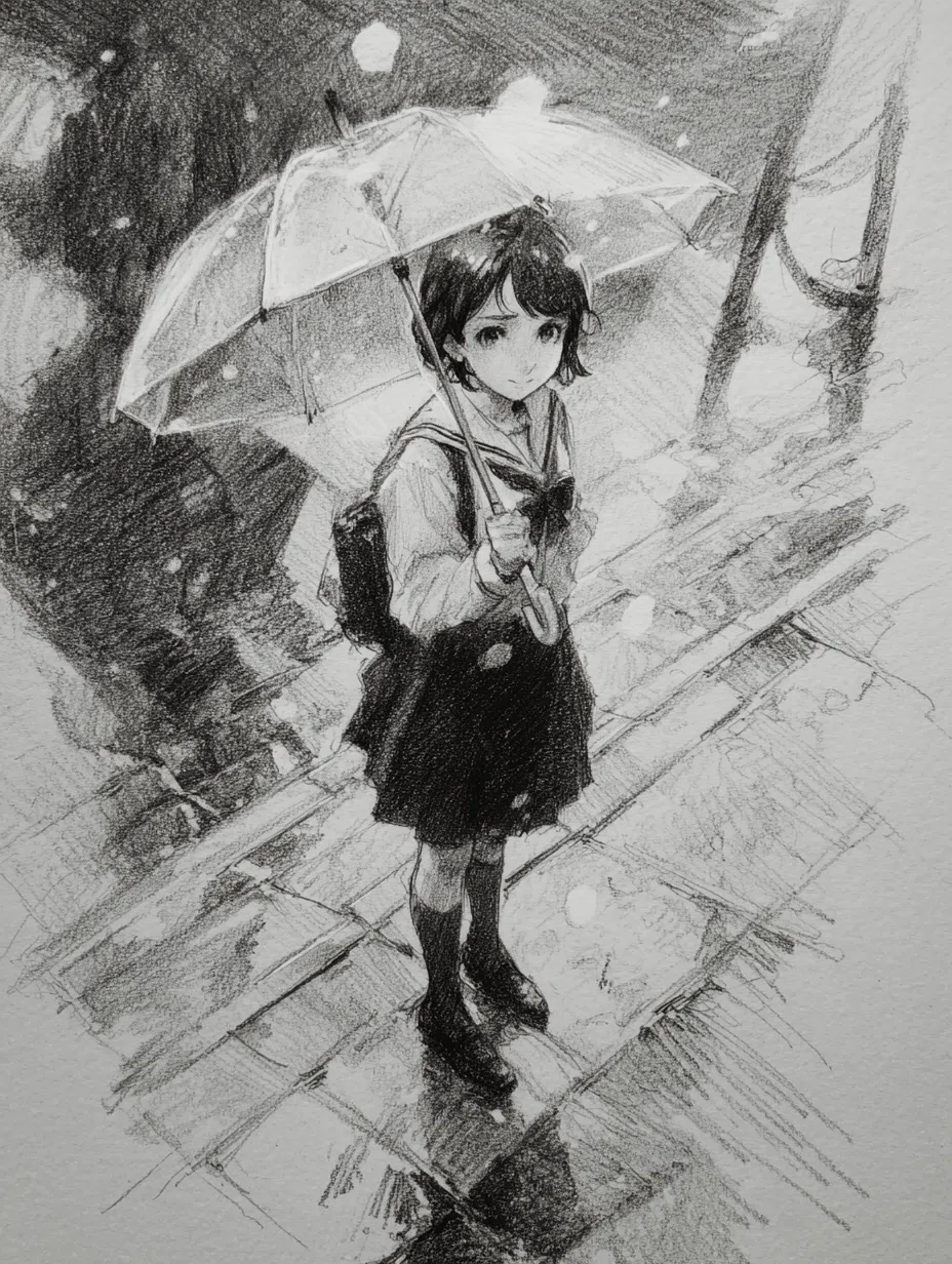 Midjourney 鉛筆スケッチ風イラスト #AIイラスト集 #AI画像生成