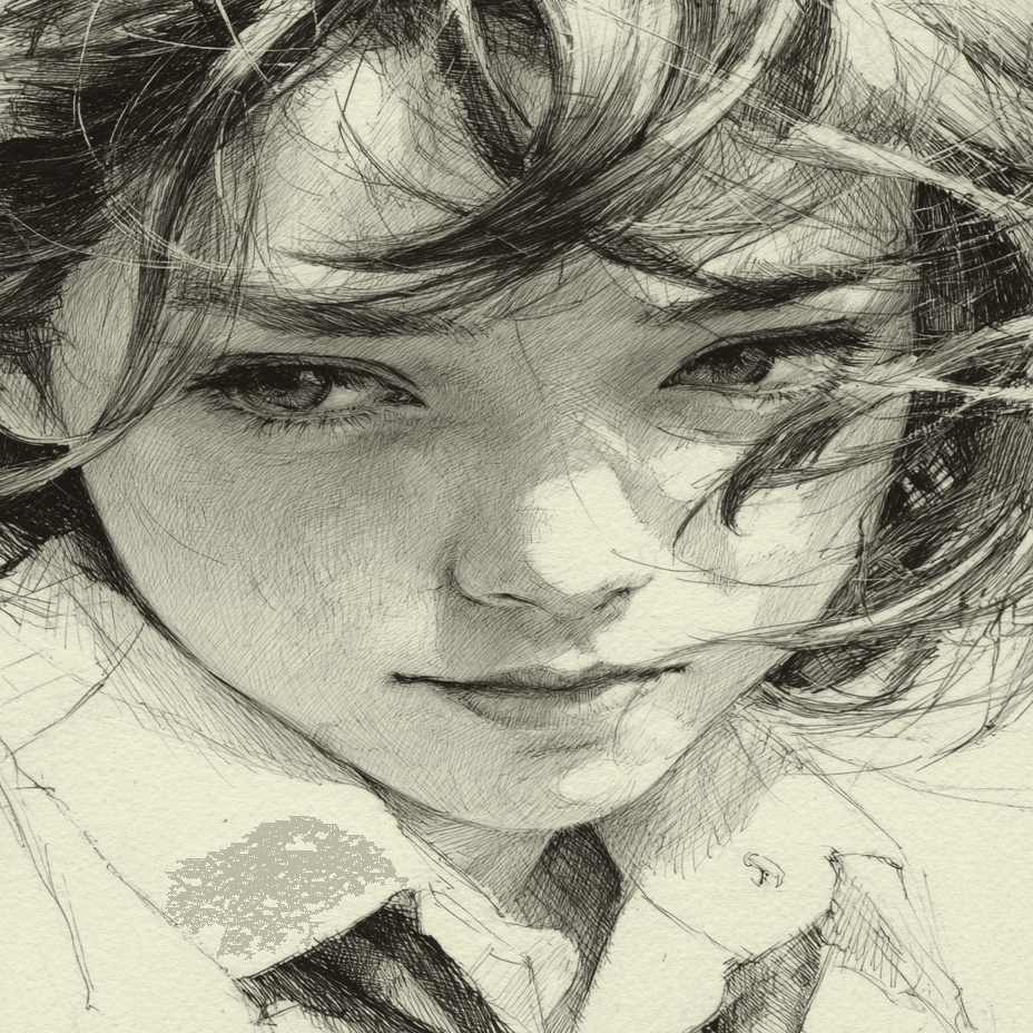 Midjourney 鉛筆スケッチ風イラスト #AIイラスト集 #AI画像生成