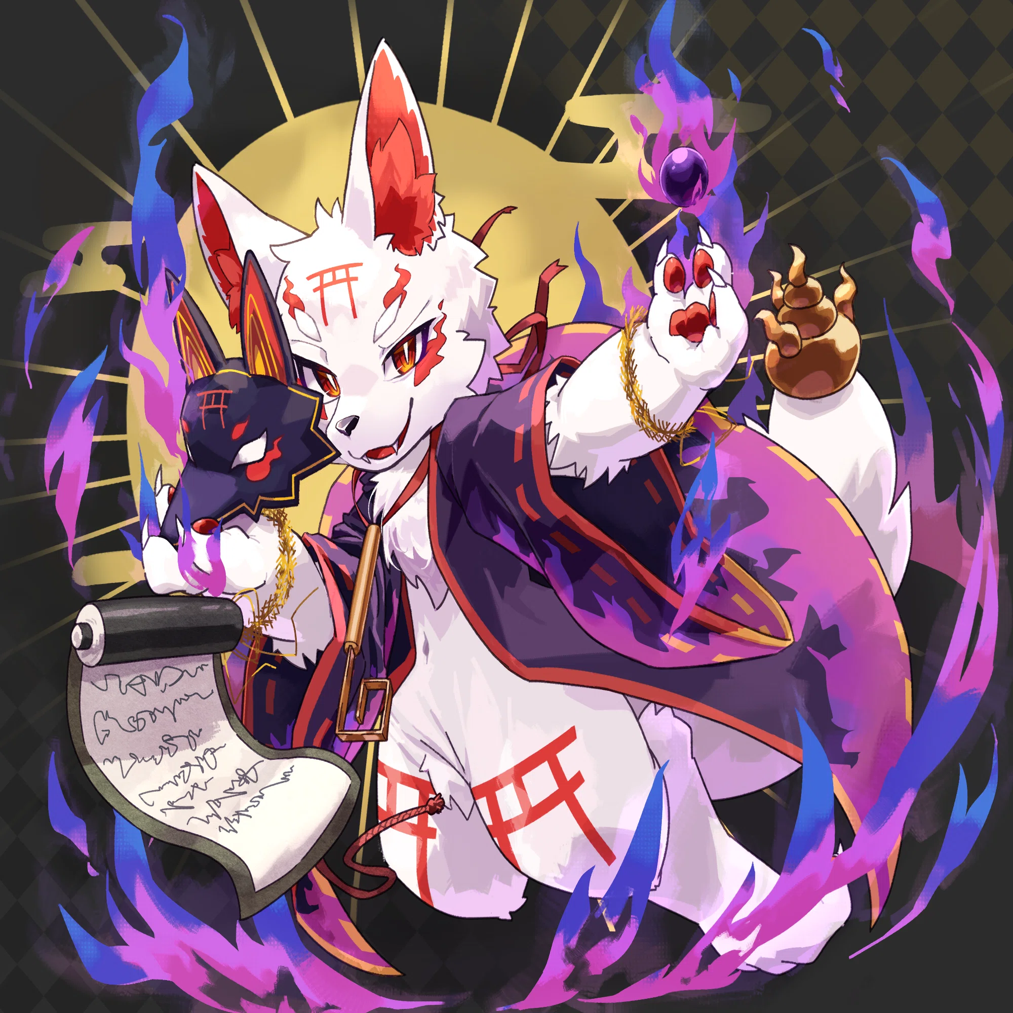 絵語り】神使の白狐さま｜るびぃのひとりごと