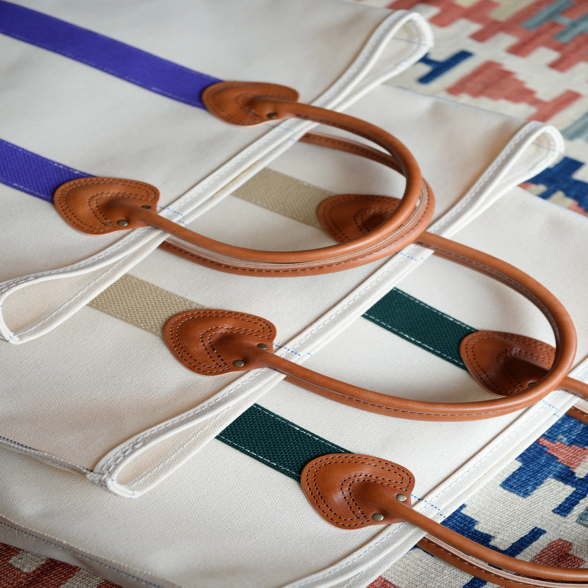 Lether Handle Tote 80
