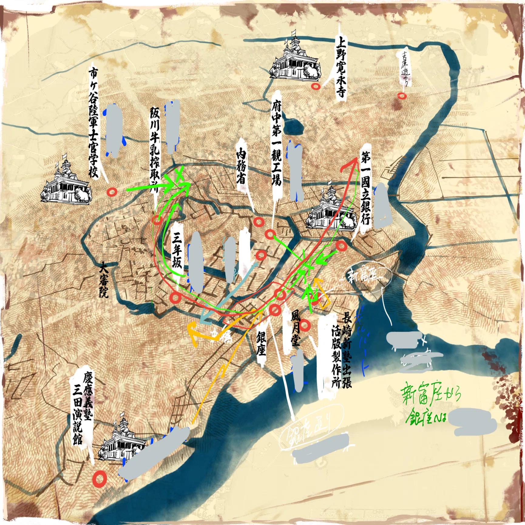 今村翔吾「イクサガミ」（講談社）地図制作の記録｜芦刈イラスト＆小説
