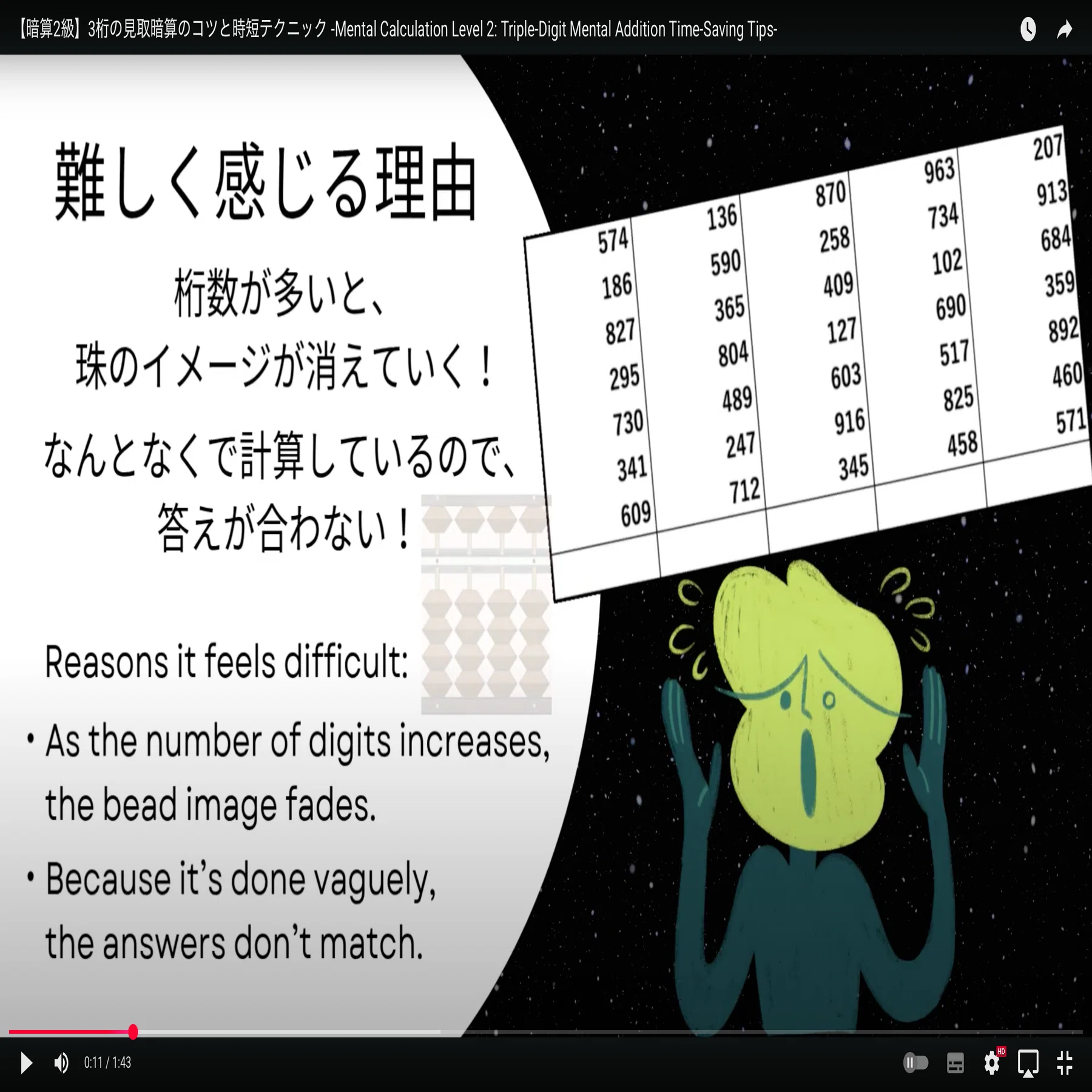 88 【暗算2級】3桁の見取り暗算のコツと時短テクニック -Mental