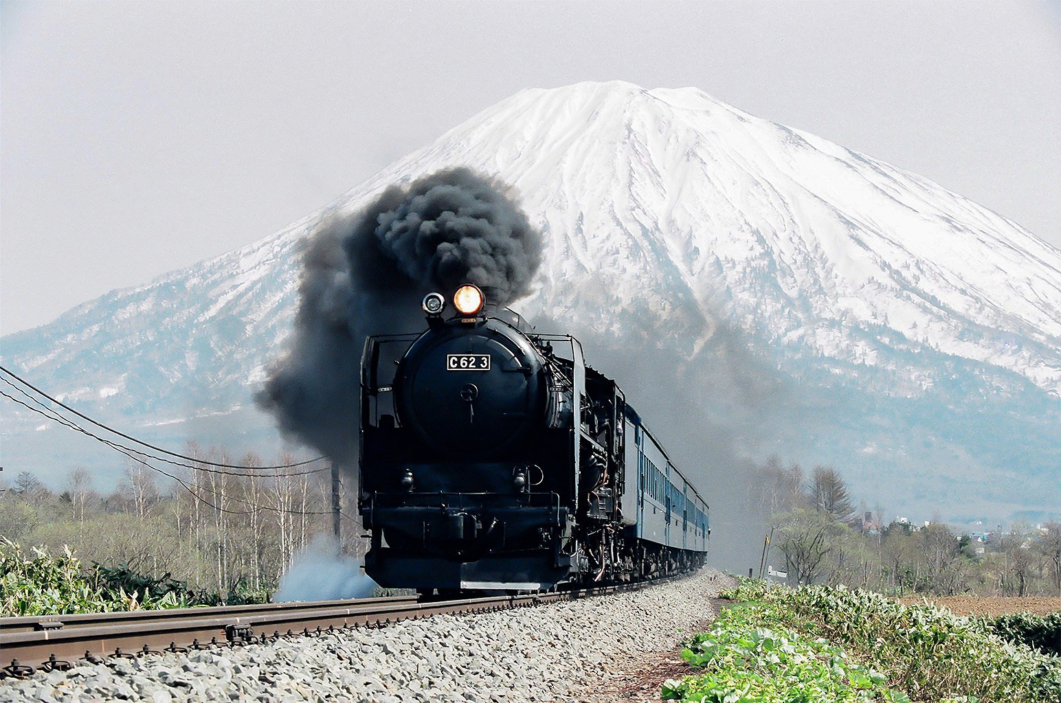 Ｃ62，坂 v105, 函館本線：C62ニセコ （1991年後編）｜ひろやん