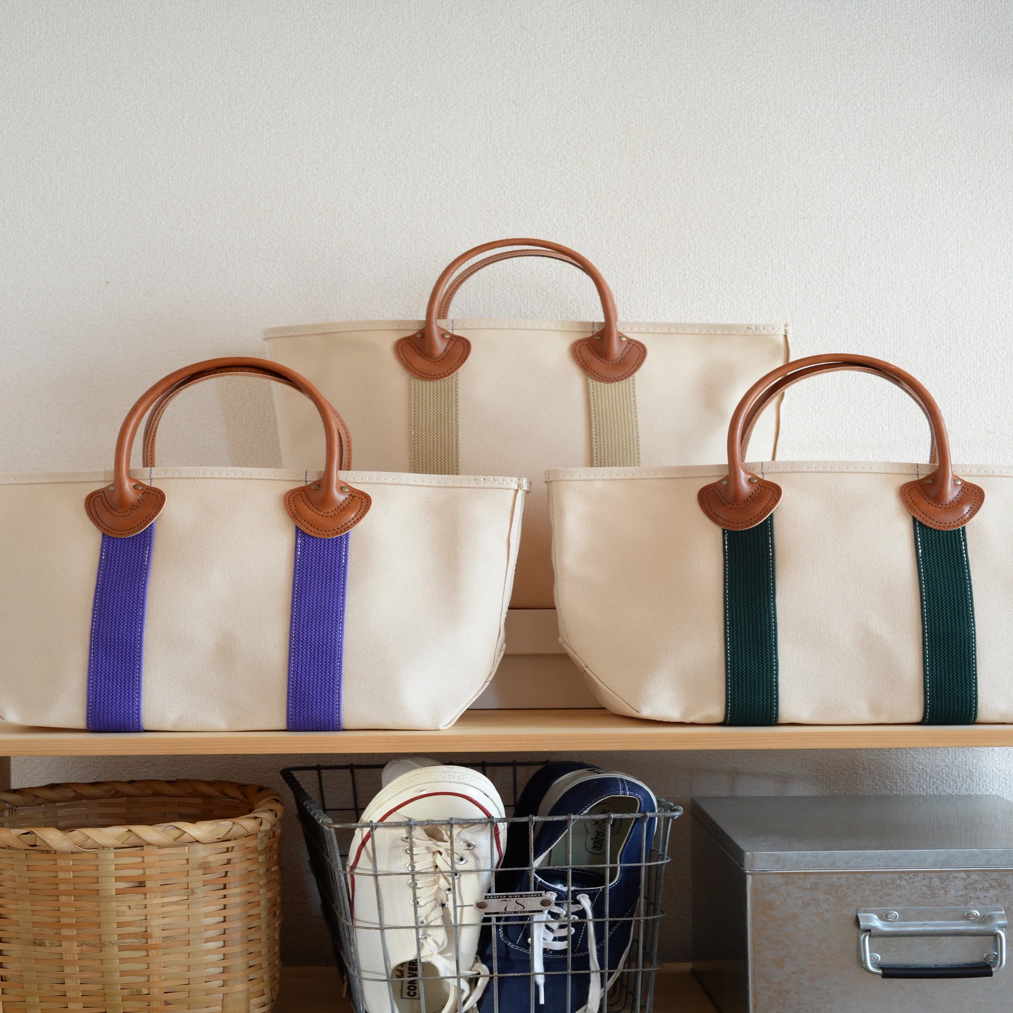 Lether Handle Tote 80