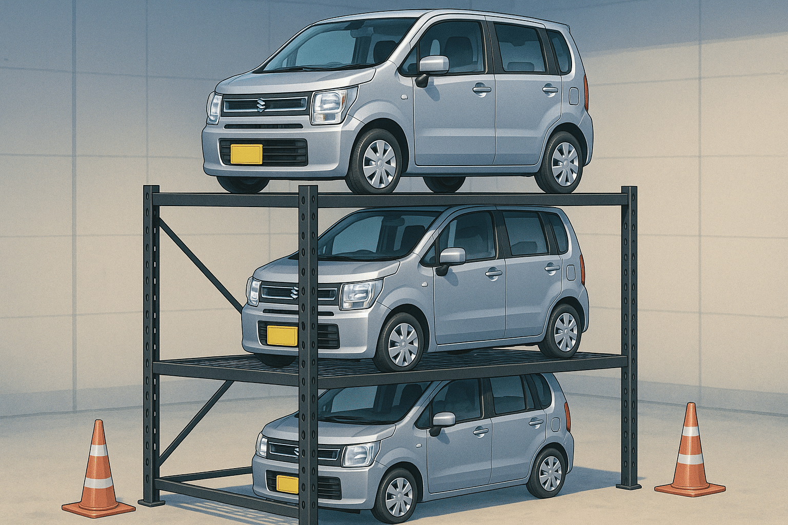軽自動車が載る「ゴリララック」でガレージの整理|くるまりこちゃんの 軽自動車が載る「ゴリララック」でガレージの整理|くるまりこちゃんの