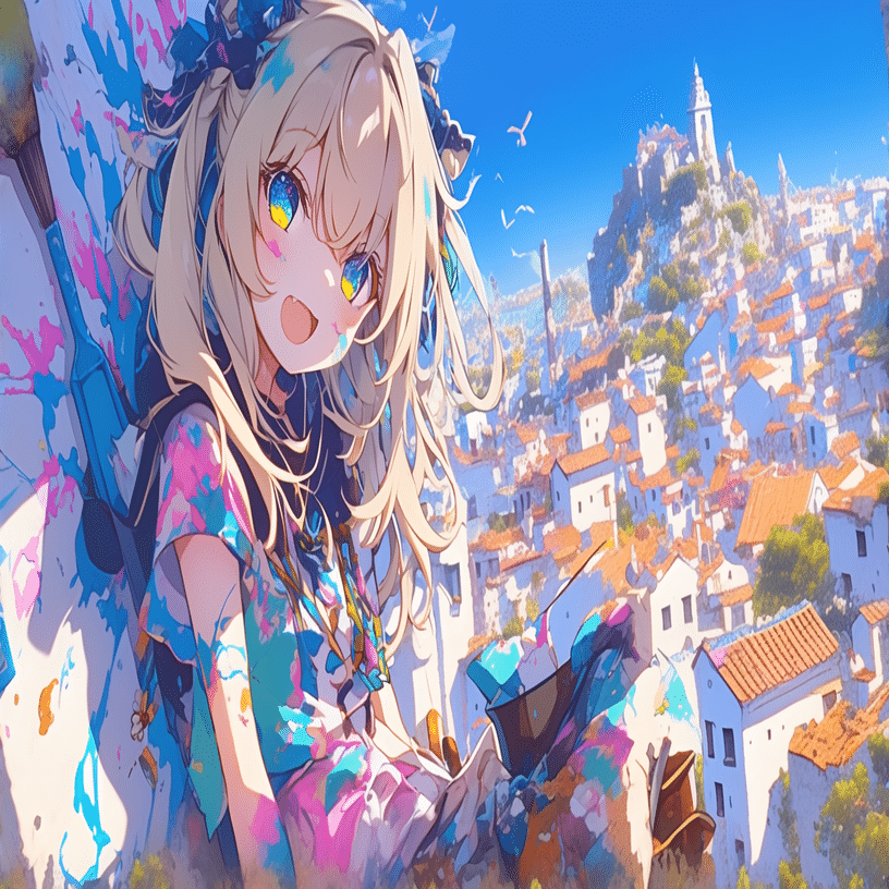 お絵描き：カラフル♪ #AIアート #AIイラスト #Midjourney｜むぎ屋