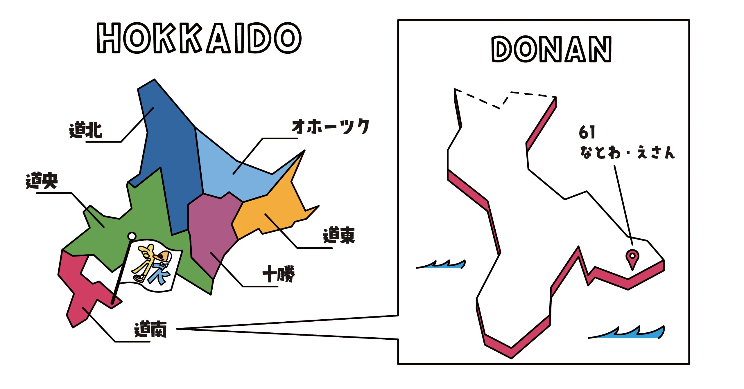 旅する図解「道の駅」｜北海道 なとわ・えさん−津軽海峡と恵山を望む
