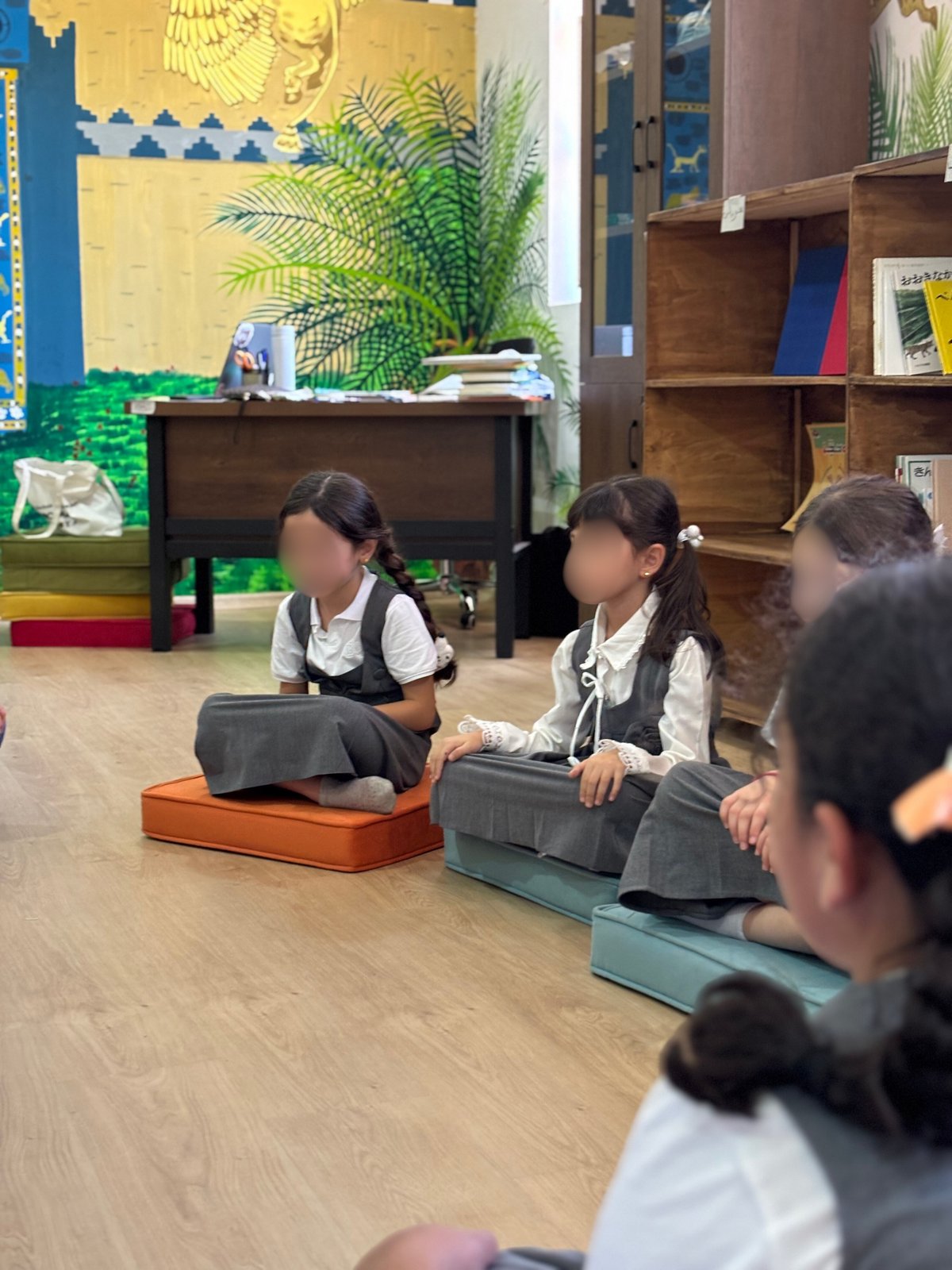 瞑想をしている様子