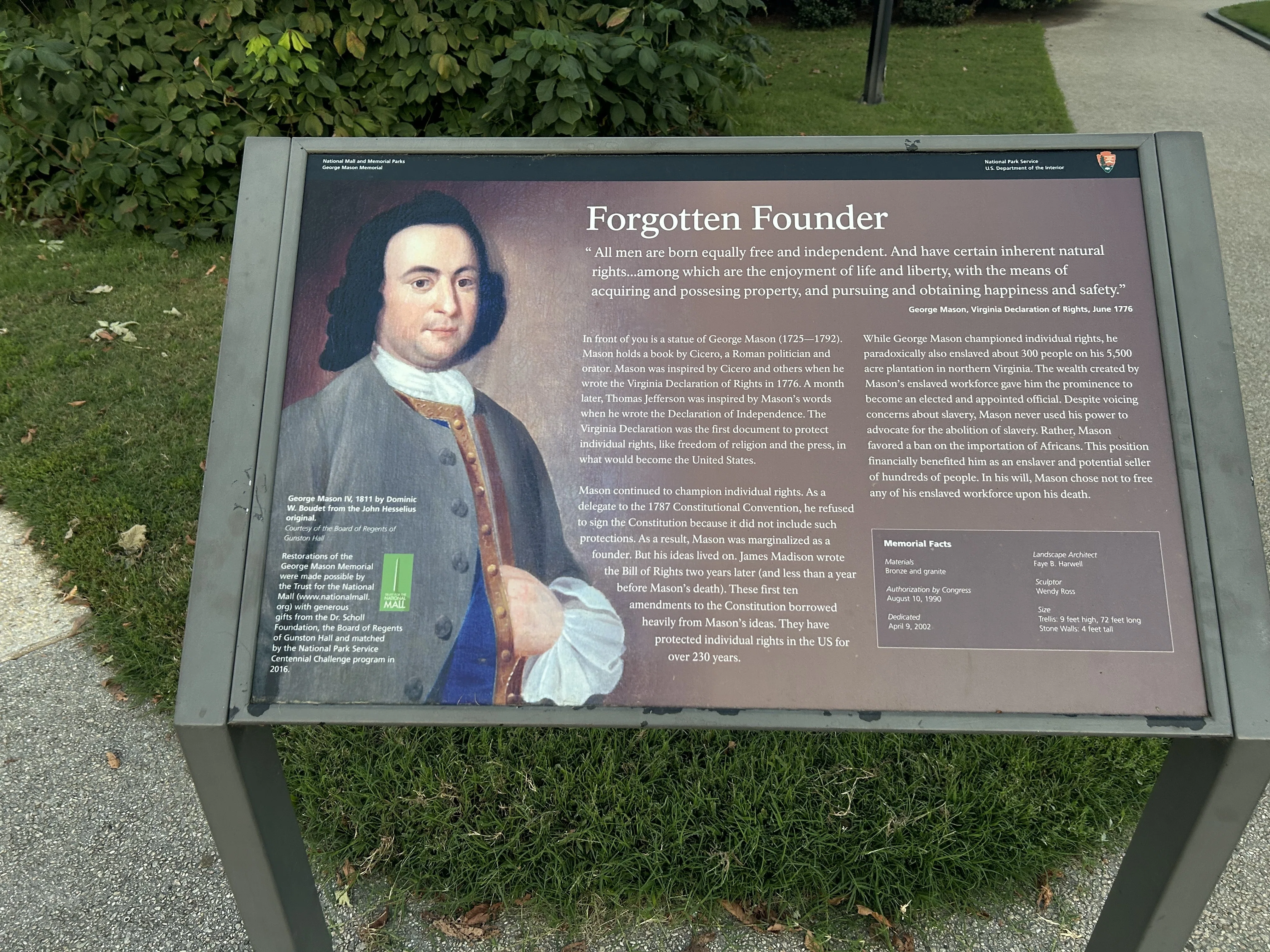 ワシントンD.C.観光案内（George Mason Memorial）｜栗田さん