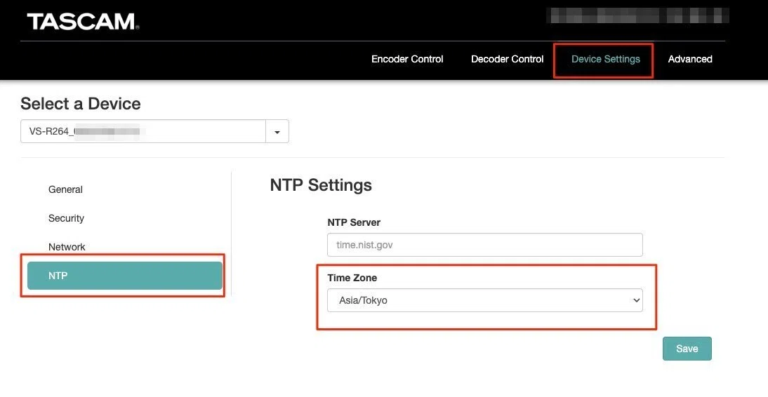TASCAM VS-R264 Streaming Encoder/Decoder Configuration Points｜秋葉原ベストセラースタジオ