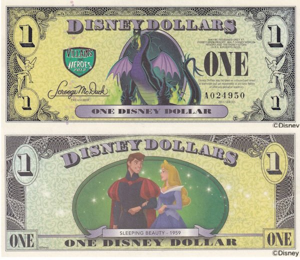 ☆美品　1.5.10ドル　封筒付☆ディズニーダラー　DisneyDollars ディズニーdollars - メルカリ