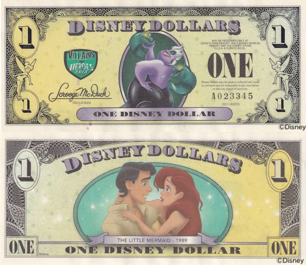 ☆美品　1.5.10ドル　封筒付☆ディズニーダラー　DisneyDollars ディズニーdollars - メルカリ