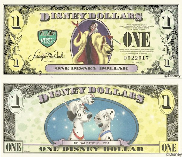 ディズニーダラー 3枚セット ディズニーダラー 100周年記念紙幣 3枚