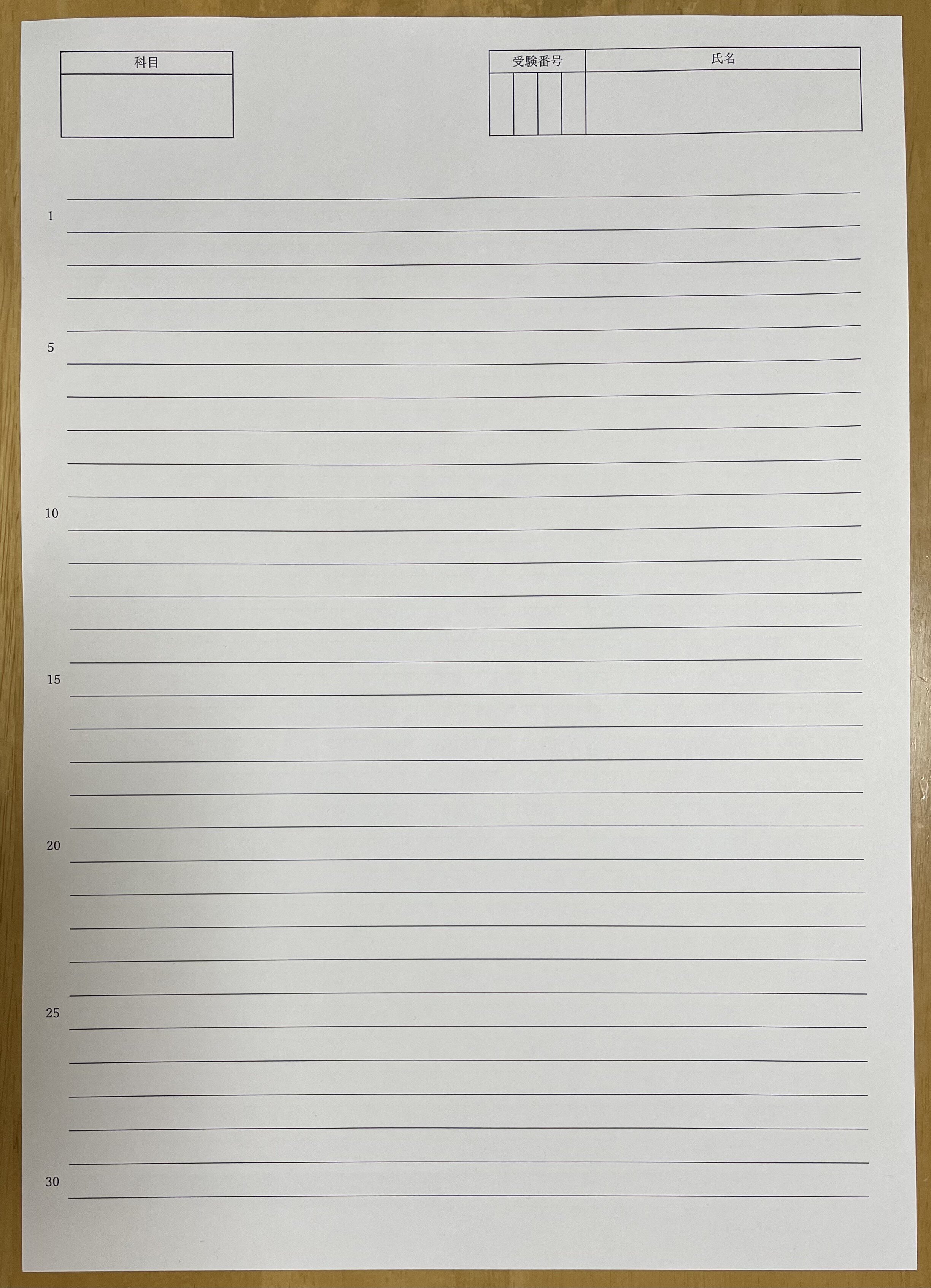 ロースクール入試（法科大学院入試） 解答用紙｜GVXOGRB