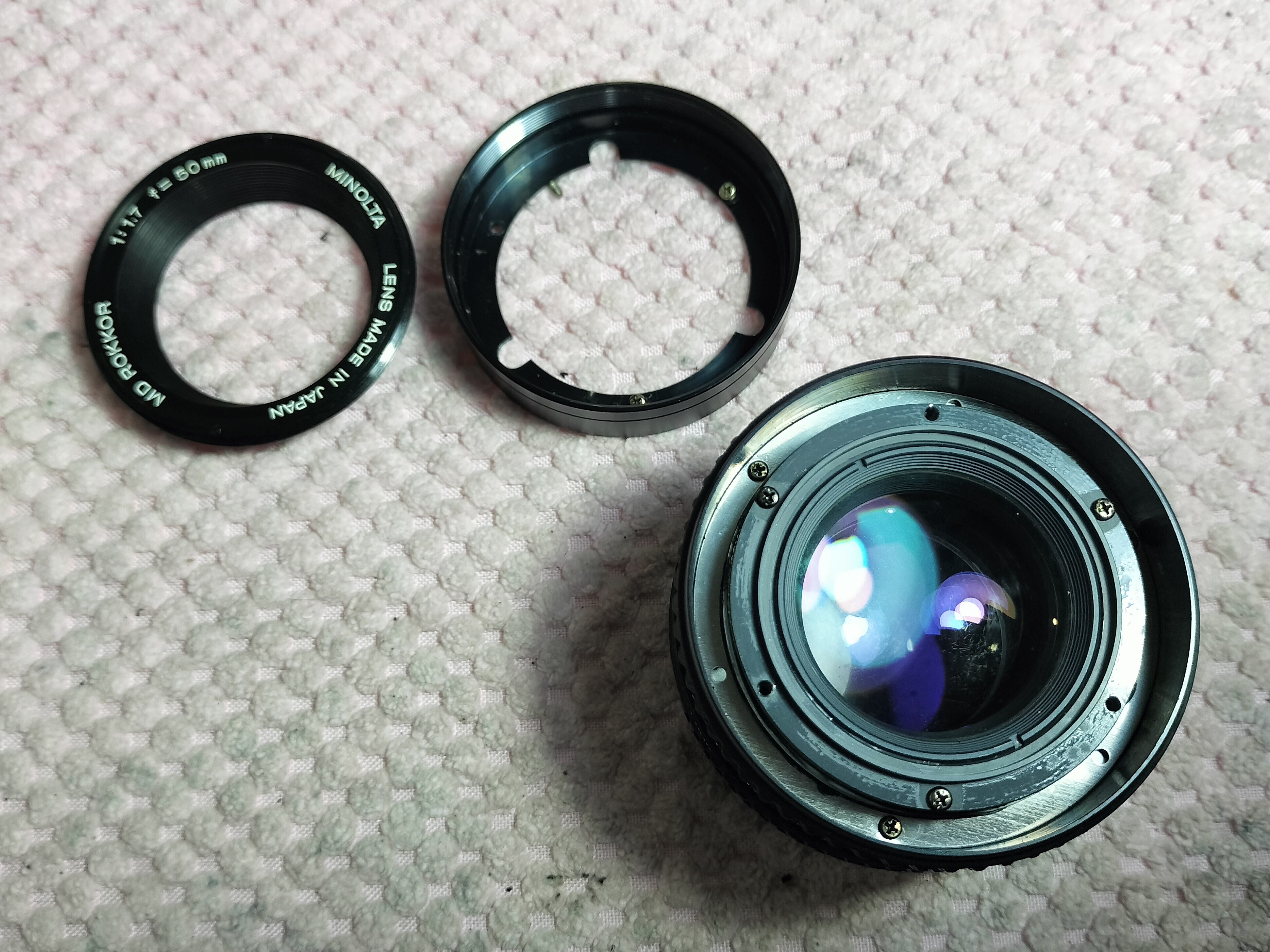 ミノルタ MDレンズの分解 Minolta MD 50mm F/1.7｜フィルムカメラ修理