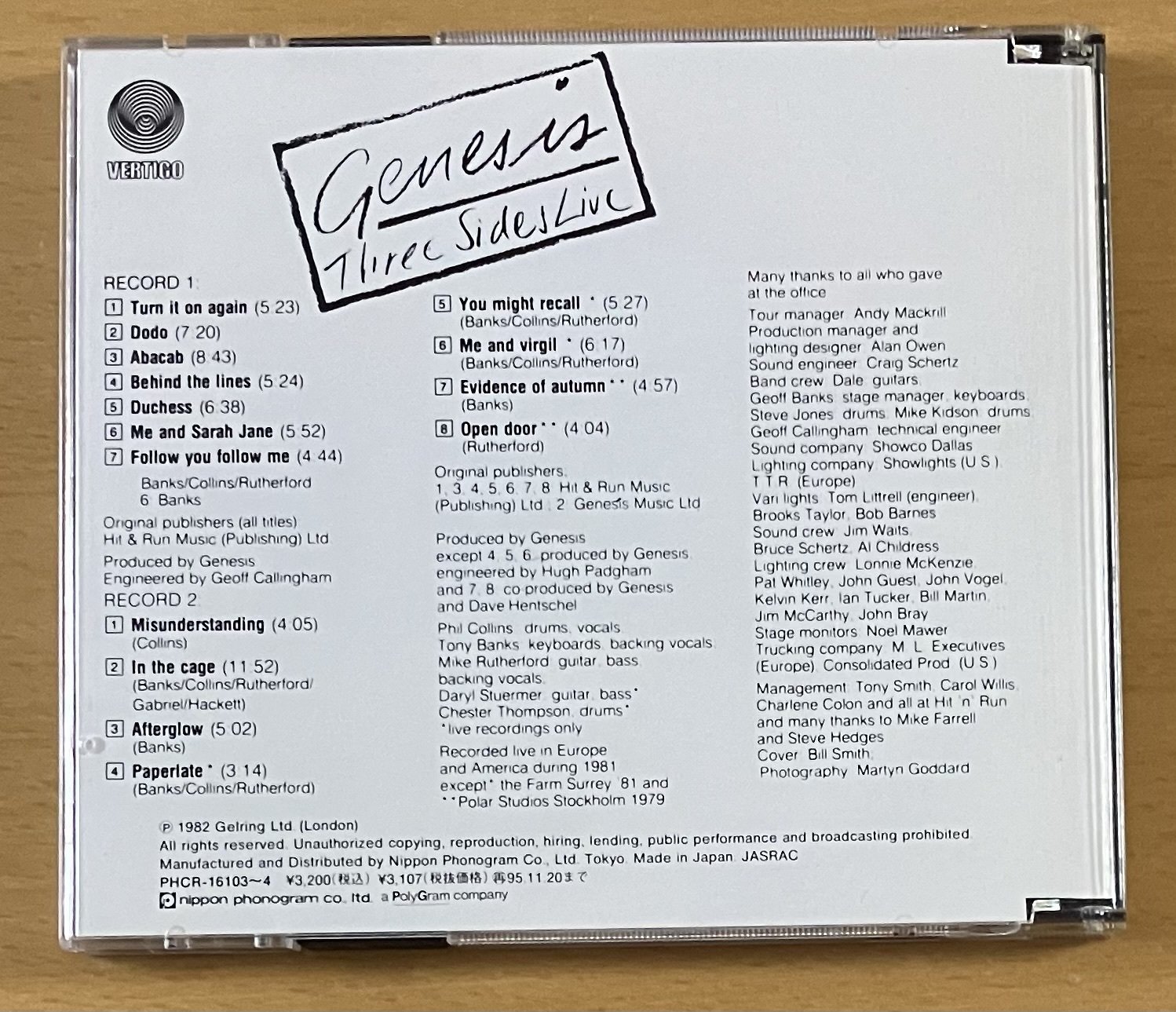 MyAlbumCollection #59(1995.08-09)｜Yusuke GENESIS Three