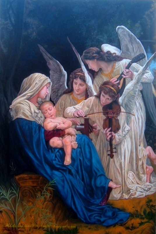 ブグロー　模写 模写 油彩画 Bouguereau（ブーグロー）『Little Girl』Time