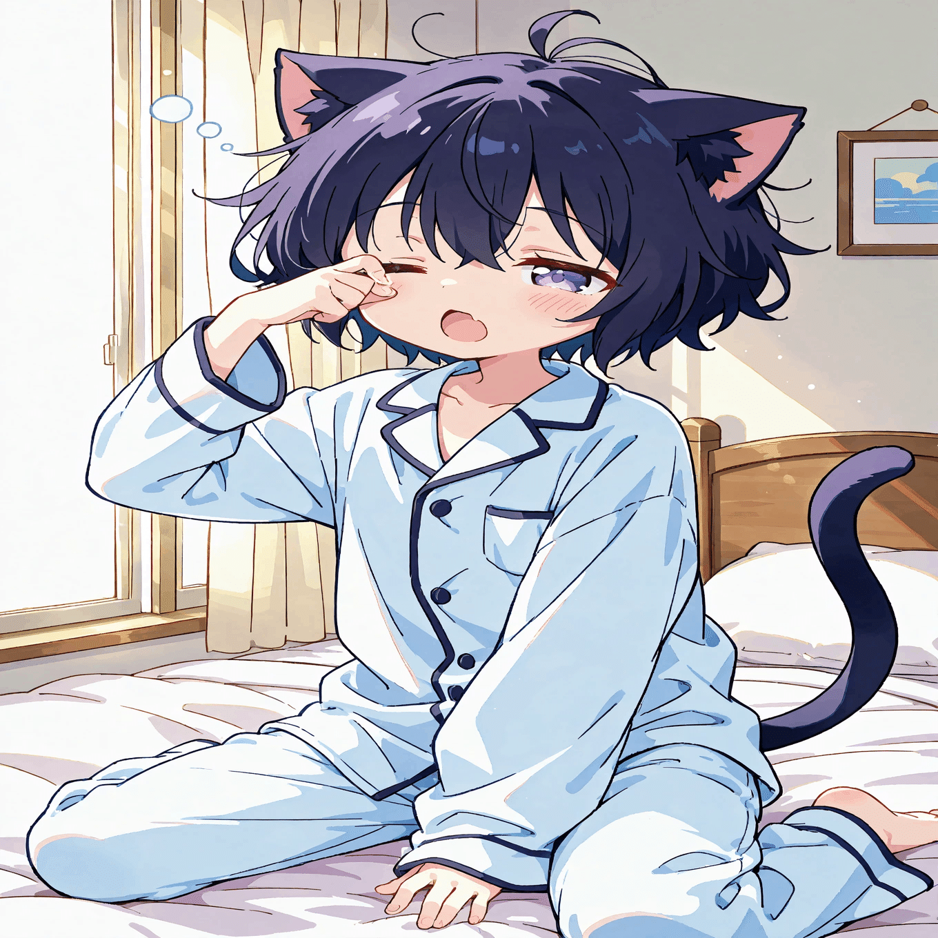 なっちぃ　手描きイラスト 手描きイラスト 111】オリジナル原画色紙 同人「午後の紅茶 メイドの