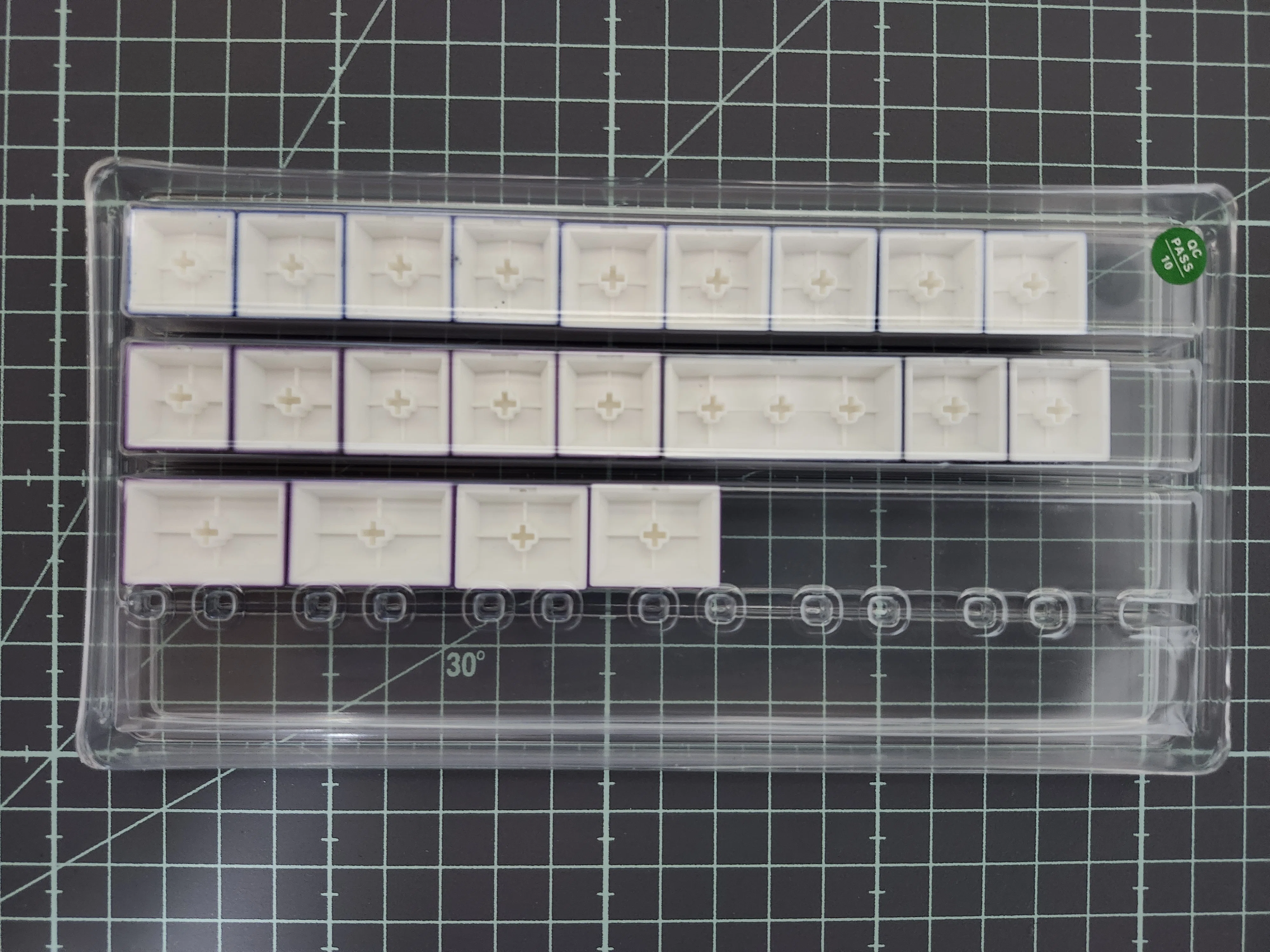 キーキャップ：PBS White Blanks/Galaxy｜環