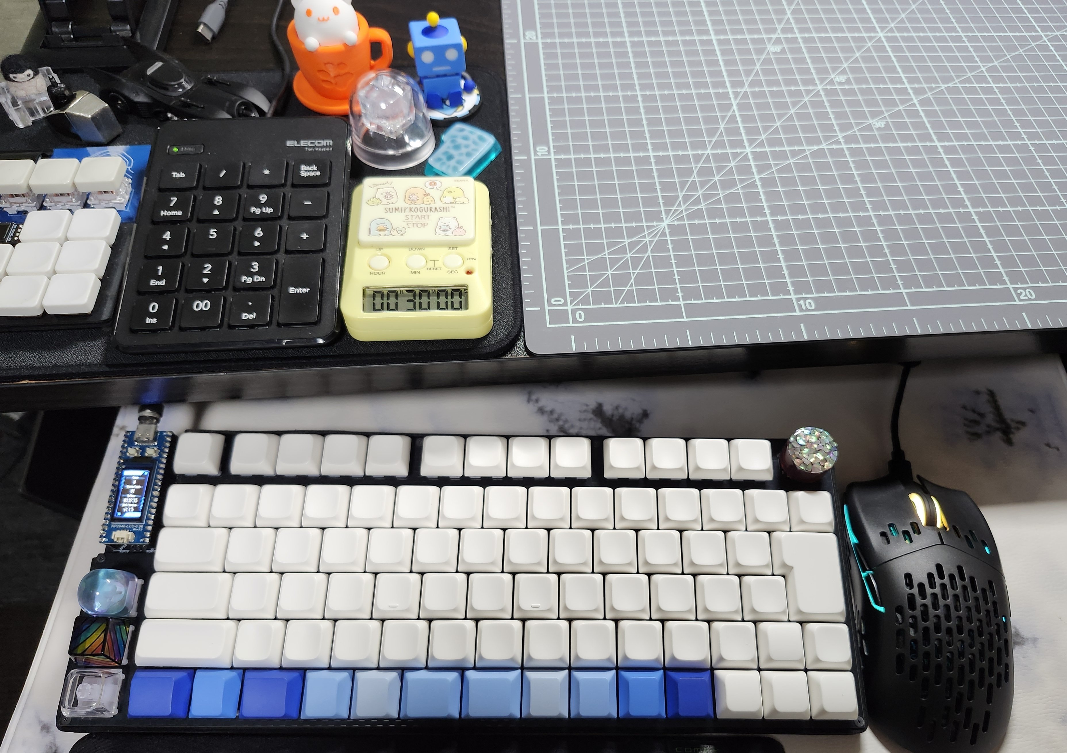 キーキャップ：PBS White Blanks/Galaxy｜環