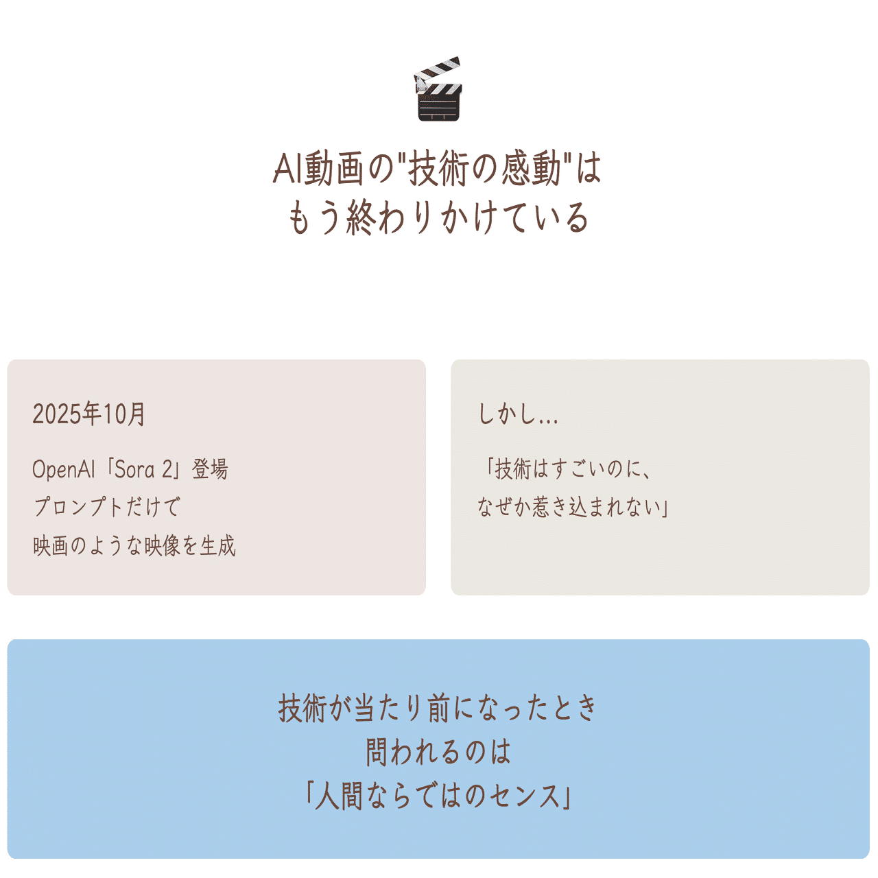 Sora 2時代、人間にしかできない7つのセンスとは？｜AIが