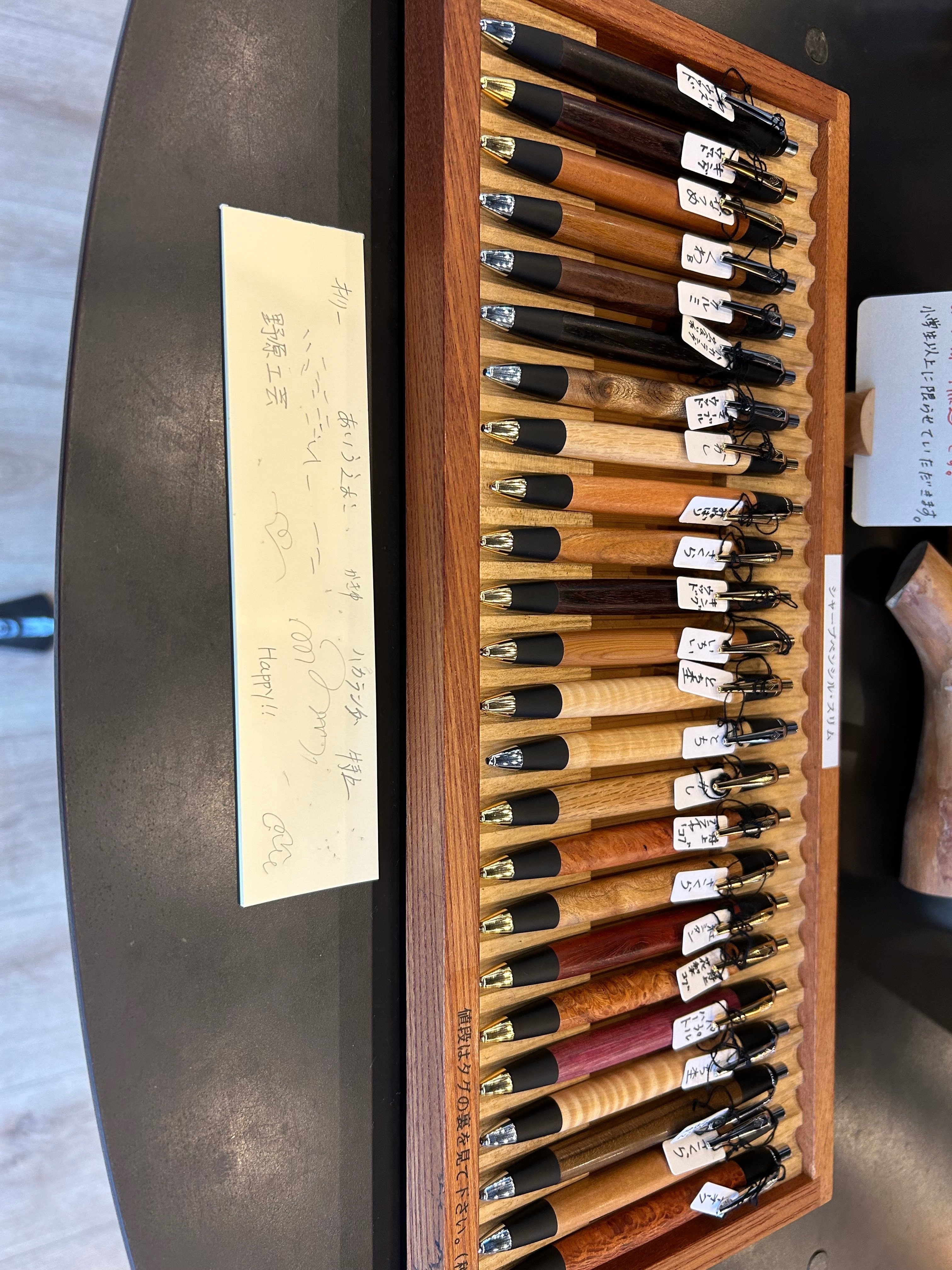 野原工芸 斑紋純銀色金具 黒柿孔雀木 芯ホルダー ｜ちょ火