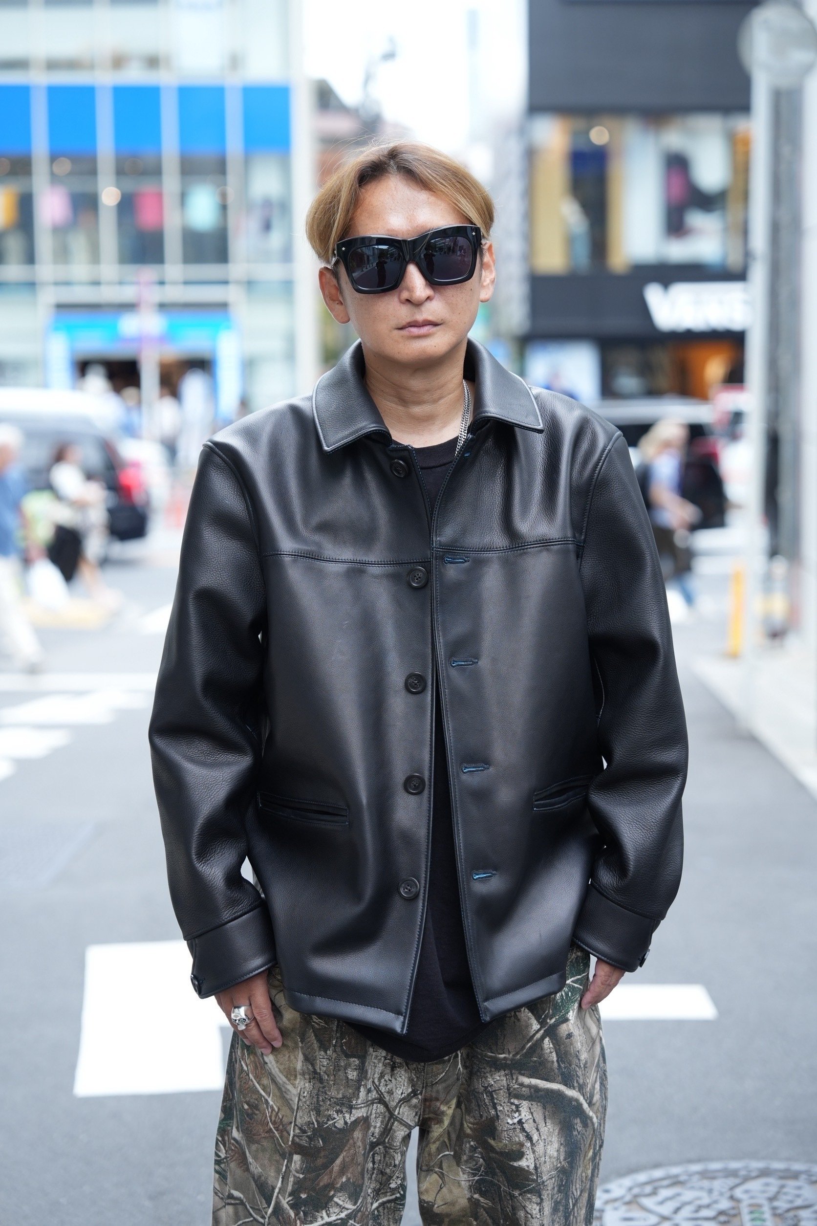 ハッピー 新品未使用　andrea&co レザージャケット VIBGYOR ミリタリージャケット モッズコート フェイクレザーA2