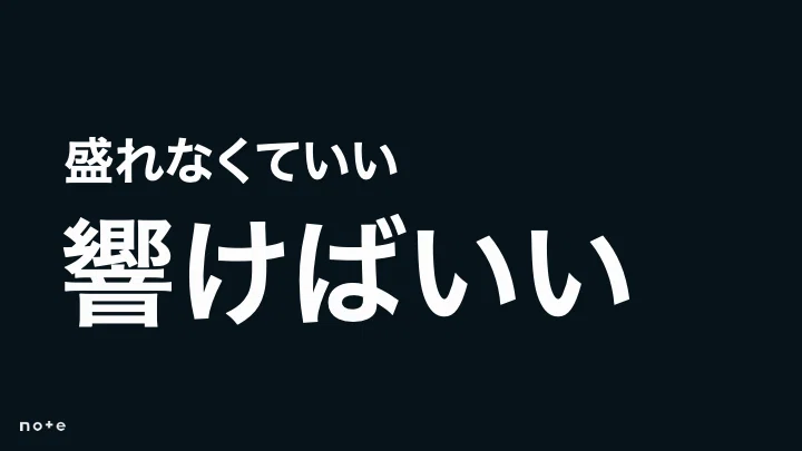 「盛れなくていい、響けばいい」