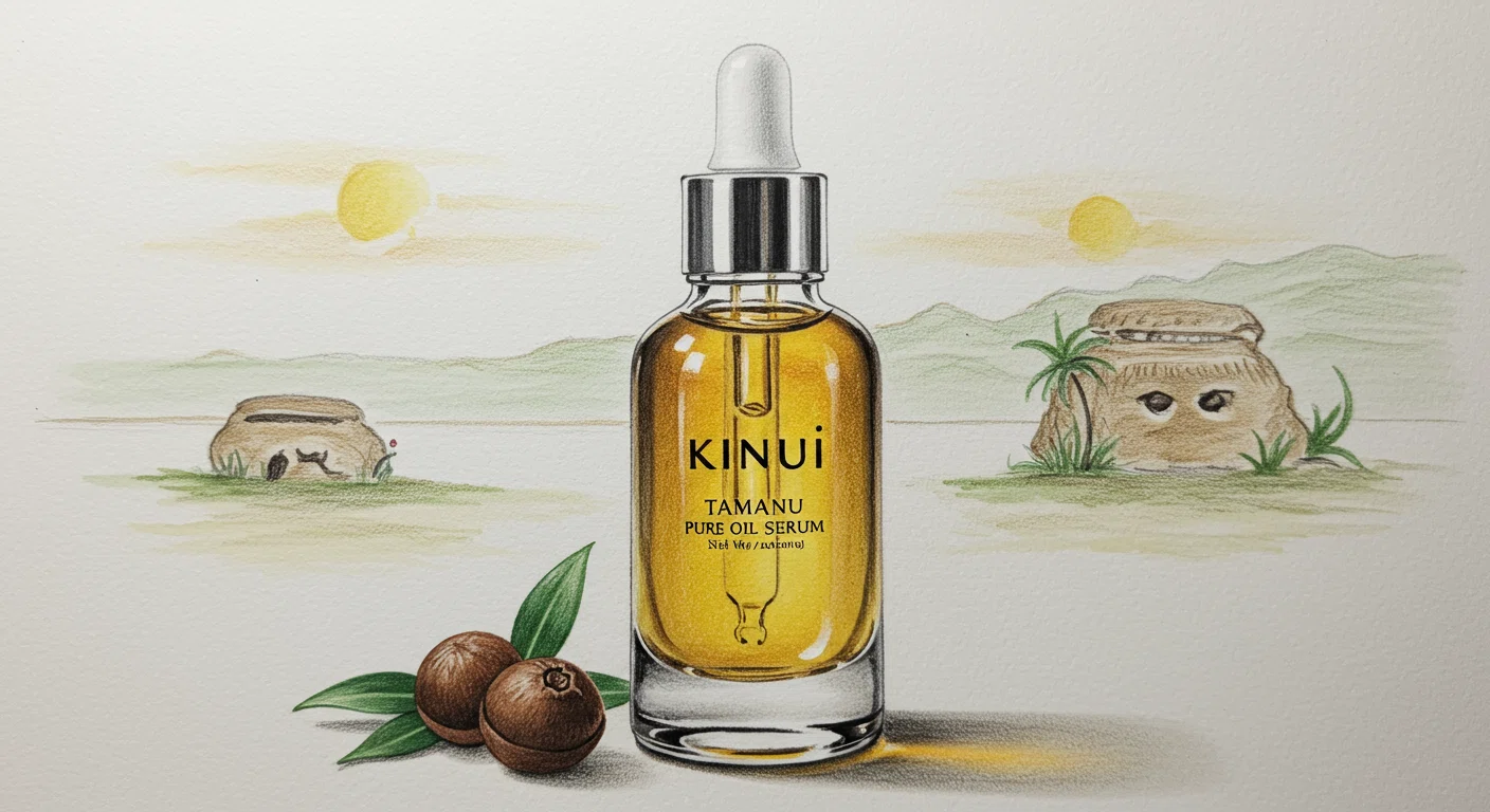 KINUIタマヌピュアオイルセラムのボトルイラスト