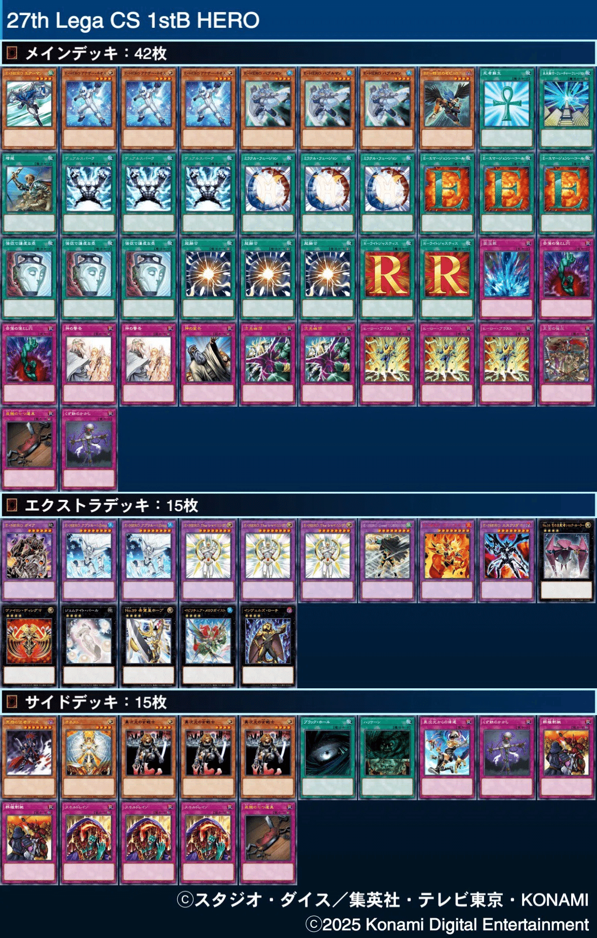 レガCS 上位デッキ別 HERO編｜41y