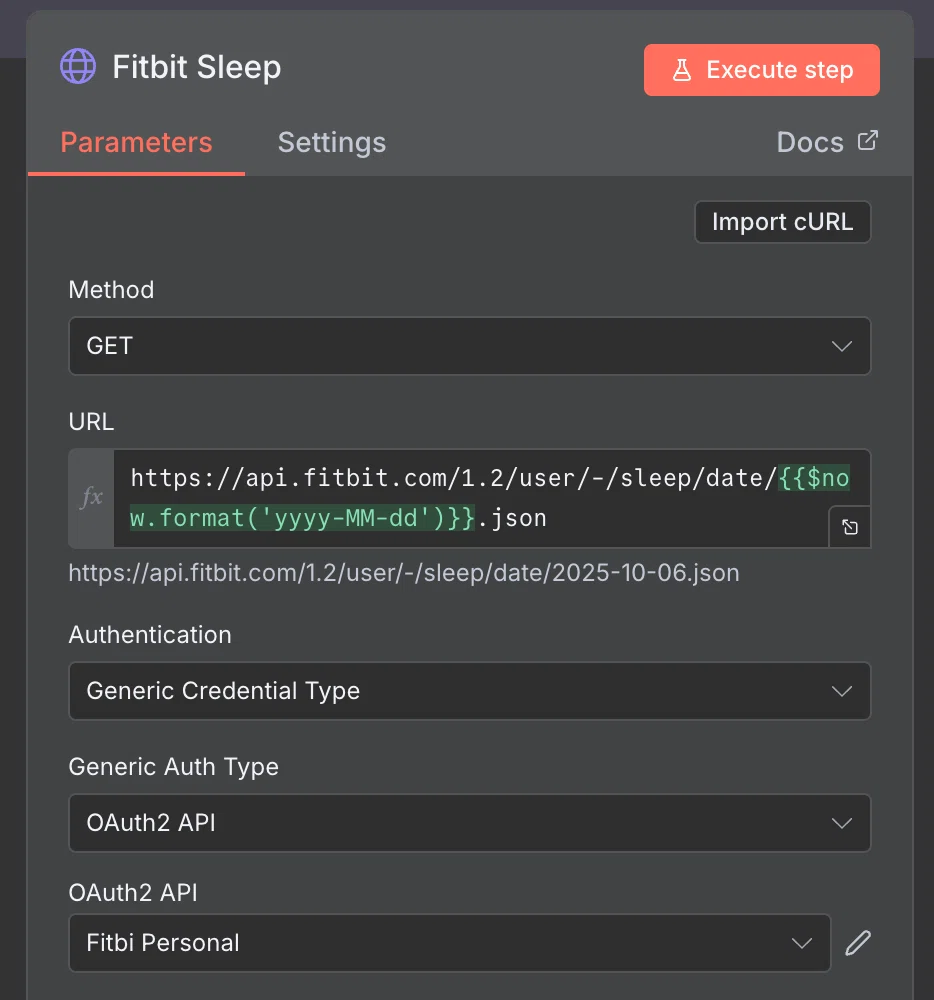 Fitbit APIとn8nで自動ジャーナリングシステム｜とっく