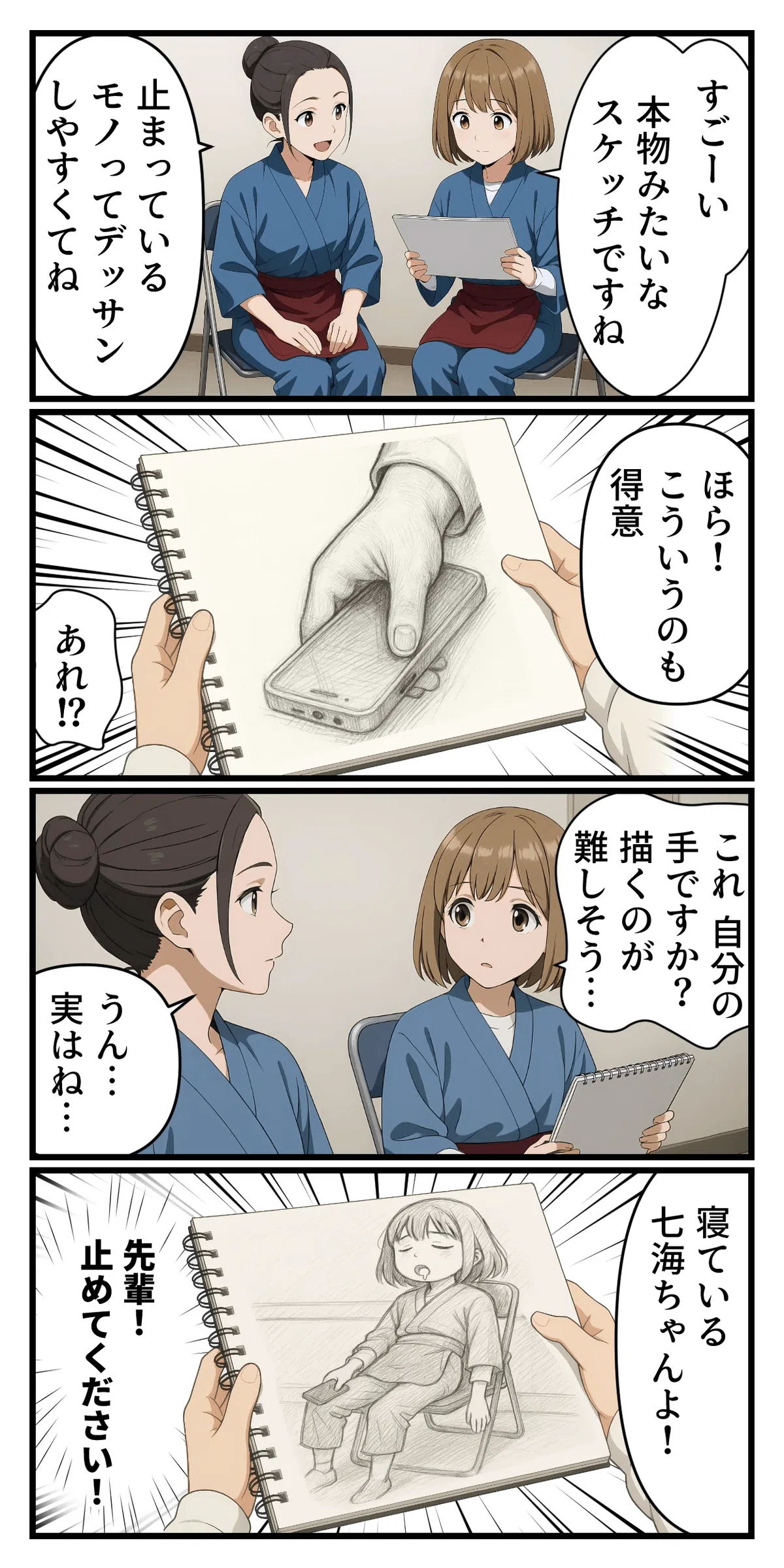 連作4コマ⑲】デッサンしやすい人｜Shinya@AIマンガ