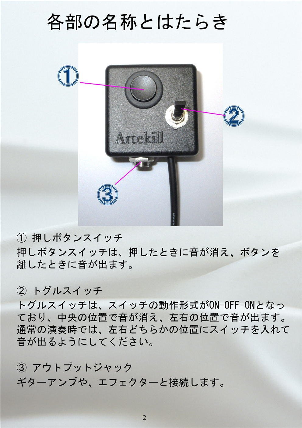 Artekill TYPE A デモ動画と取扱説明書｜HF GUITAR EFFECT