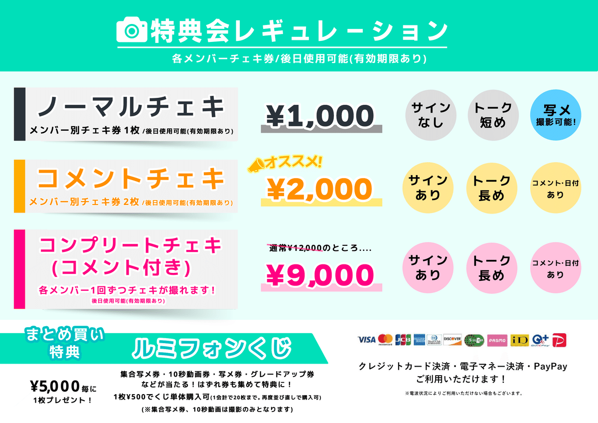 特典会レギュレーション｜ルミナスシンフォニー