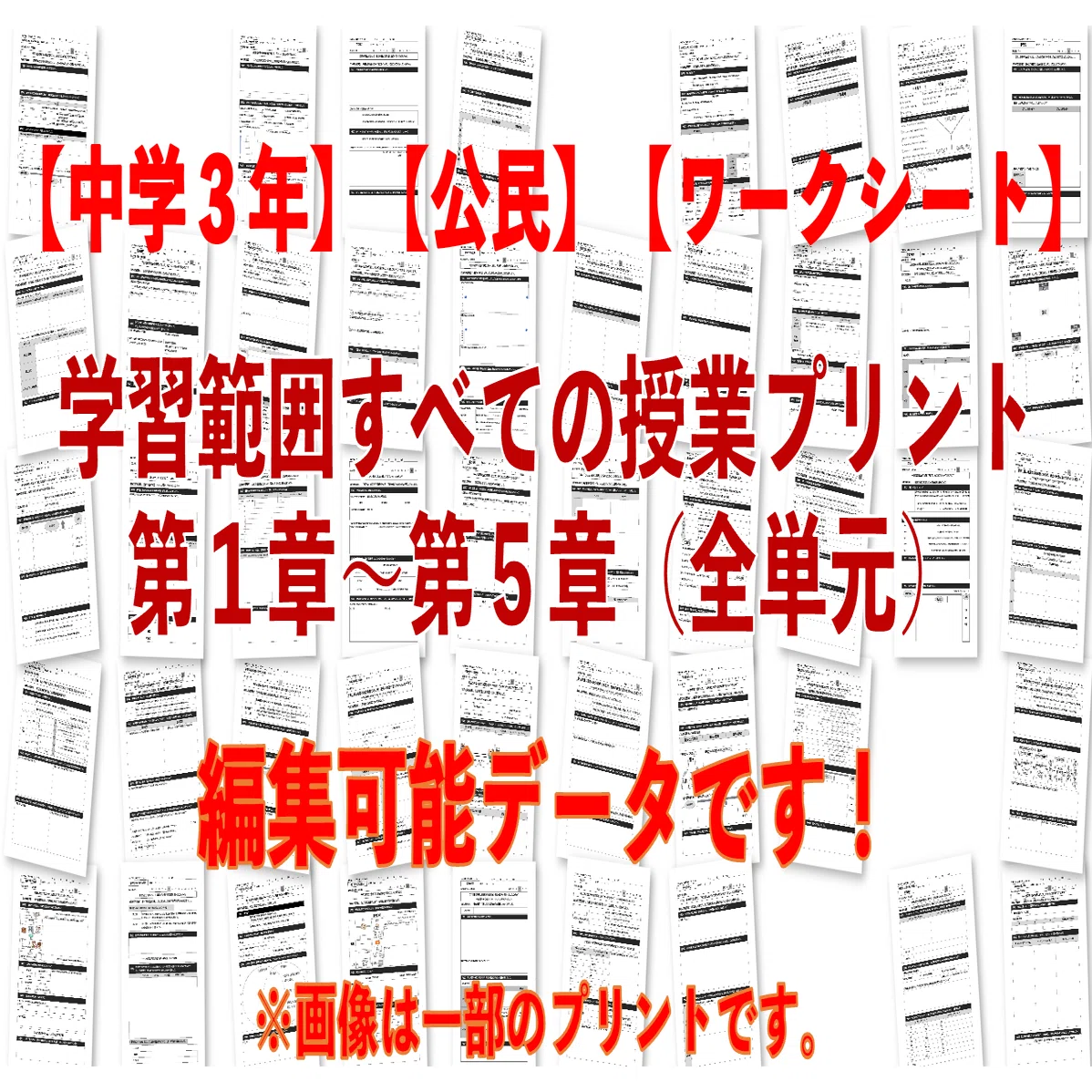 授業プリント 中学】【公民】【ワークシート】教科書まるごと全単元セット/授業