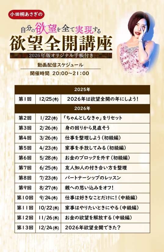 2025年版 欲望全国手帳講座 新品未使用 新品】2025年欲望全開手帳講座手帳付き