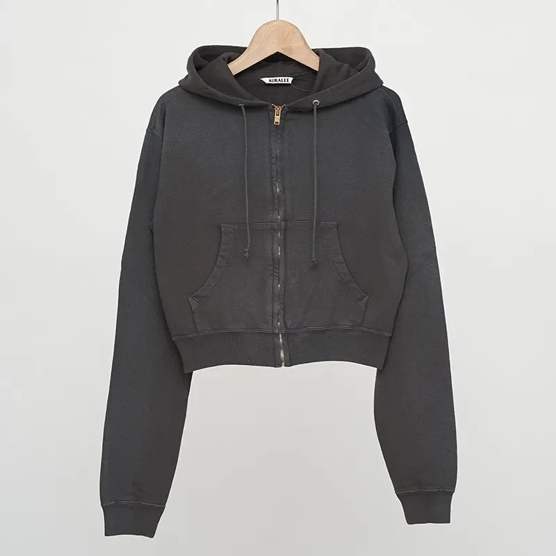 AURALEE】自然なヴィンテージライクPRODUCT DYED PIMA LIGHT SWEAT ZIP