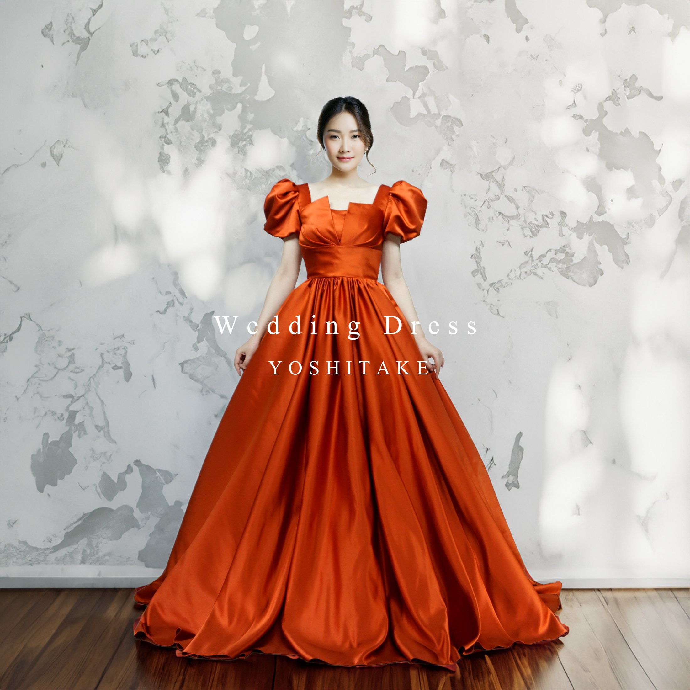 sahara ベストレイヤードドレス　オレンジ系　極美品　結婚式　オケージョン sahara ベストレイヤードドレス オレンジ系 極美品 結婚式