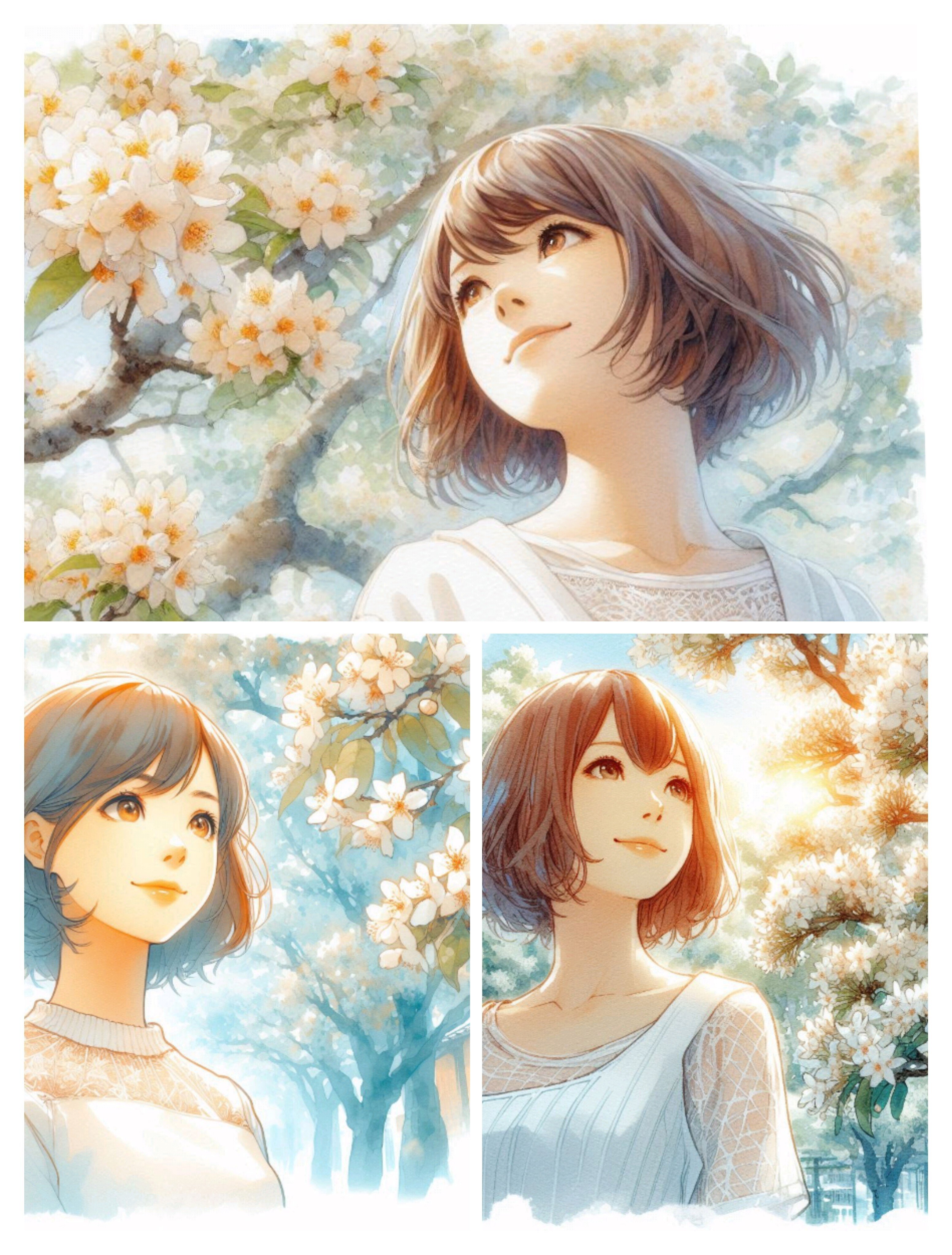 387[生成AI]女性の横顔をきれいに描く方法,金木犀の夜に,ボツ画集(8