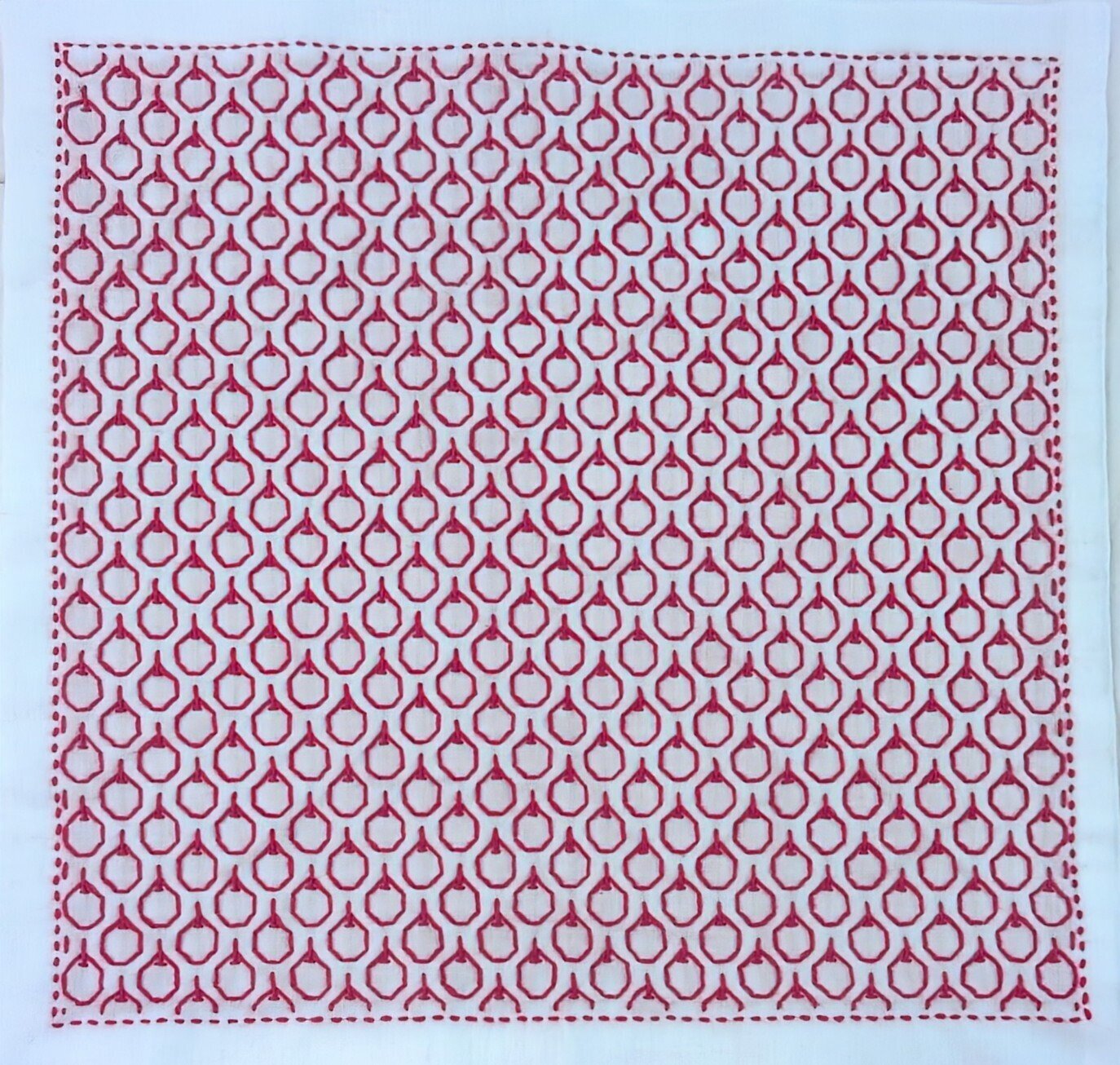 趣味の時間／刺し子『りんご』｜Yukiまむ