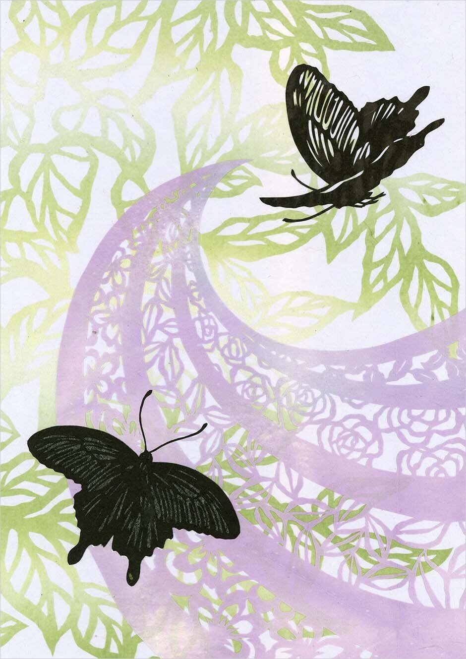 水彩画★大竹正芳作★竹林・黒アゲハ蝶★日本画 水彩画☆大竹正芳作☆竹林・黒アゲハ蝶☆日本画 水彩画☆大竹正芳作