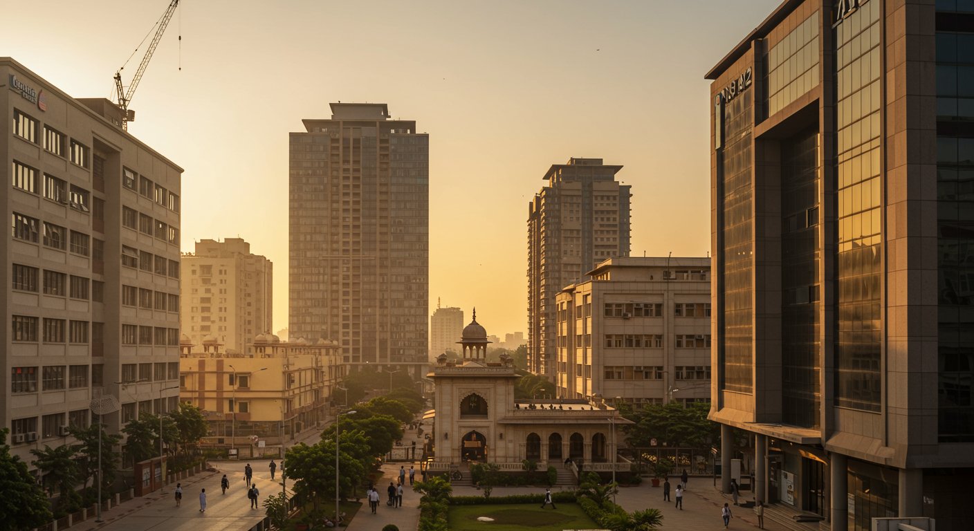 インドの新興オフィス街