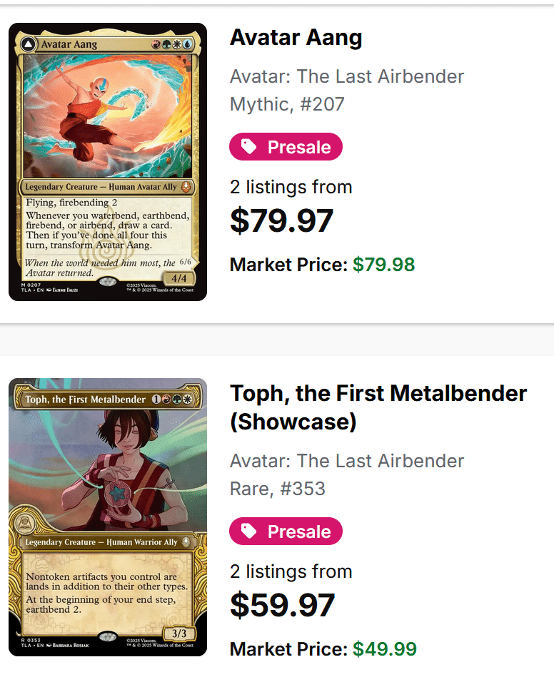 singlestarさんでavatarコレクターブースターの英語版在庫復活